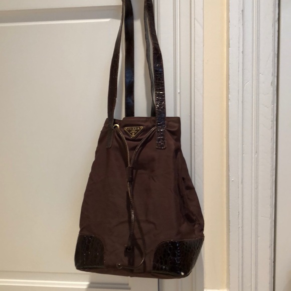 prada drawstring bucket bag